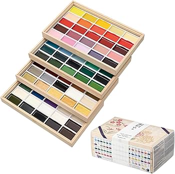 呉竹 絵の具 顔彩耽美 桐箱 100色セット MC20/100WD3 楽天市場】【顔彩耽美 桐箱100色セット】呉竹顔彩耽美 桐箱100色